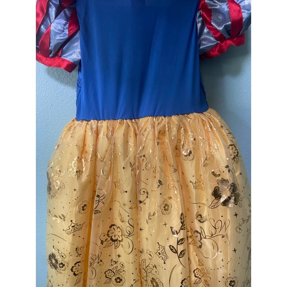 Disney Parks Girls Snow White Gold with Cape Costume Halloween Dress Up Dress 13 - Picture 2 of 10